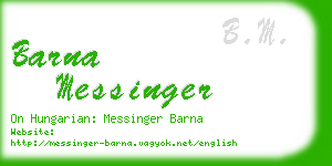 barna messinger business card